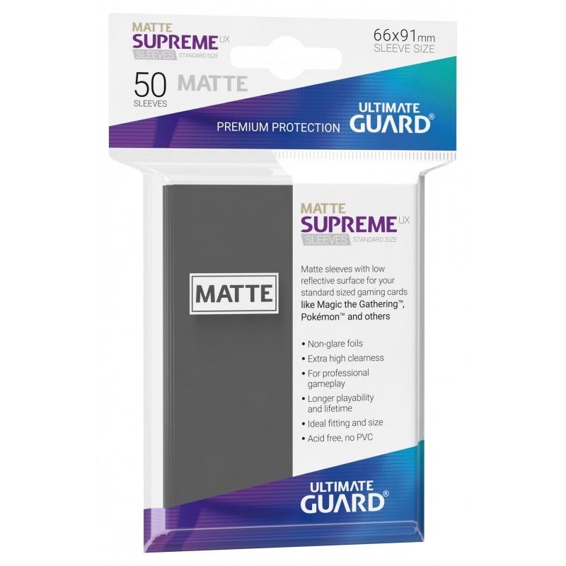 Ultimate Guard Card Sleeves Supreme UX Matte Standard Size-Grey-Ultimate Guard-Ace Cards &amp; Collectibles