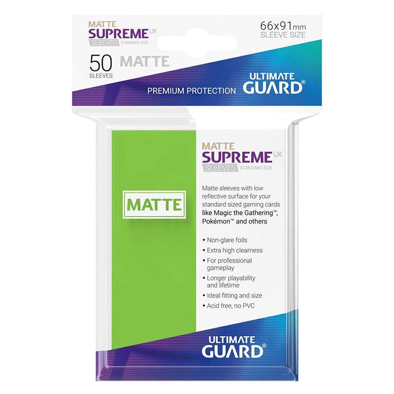Ultimate Guard Card Sleeves Supreme UX Matte Standard Size-Light Green-Ultimate Guard-Ace Cards &amp; Collectibles