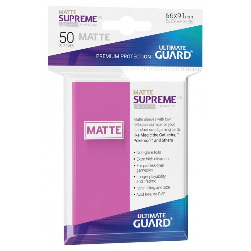 Ultimate Guard Card Sleeves Supreme UX Matte Standard Size-Pink-Ultimate Guard-Ace Cards &amp; Collectibles