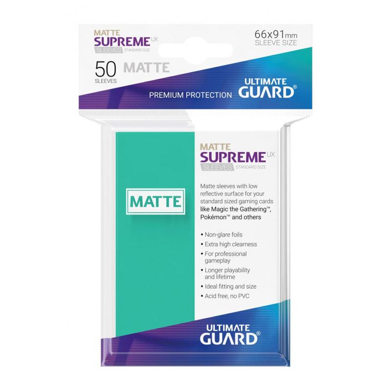 Ultimate Guard Card Sleeves Supreme UX Matte Standard Size-Turquoise-Ultimate Guard-Ace Cards &amp; Collectibles