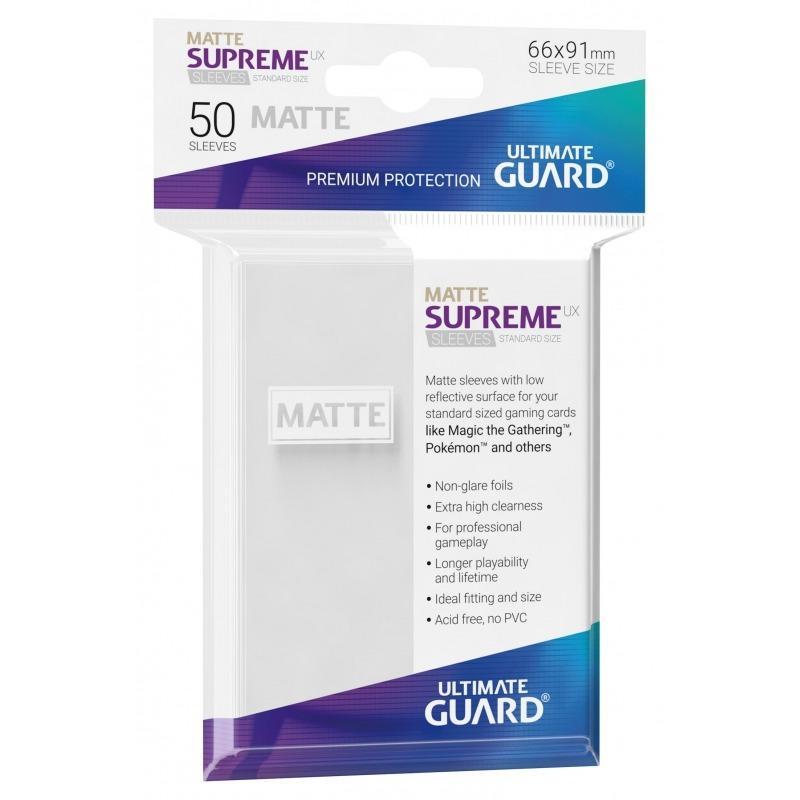 Ultimate Guard Card Sleeves Supreme UX Matte Standard Size-White-Ultimate Guard-Ace Cards &amp; Collectibles