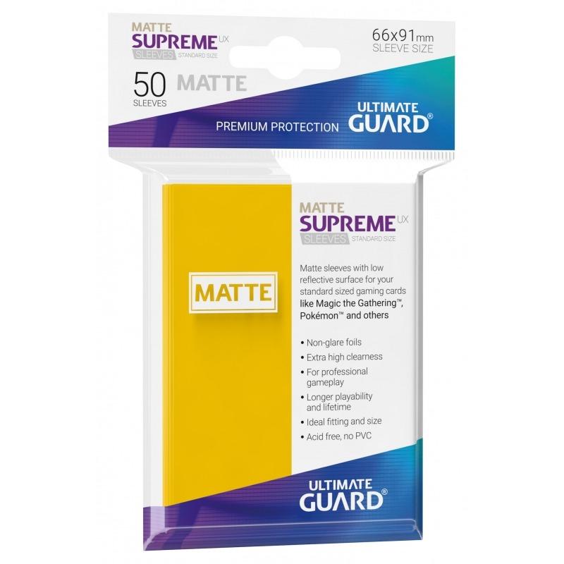 Ultimate Guard Card Sleeves Supreme UX Matte Standard Size-Yellow-Ultimate Guard-Ace Cards &amp; Collectibles