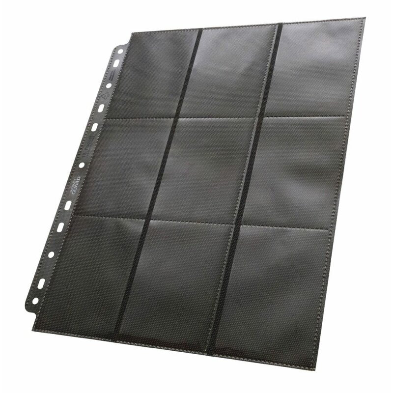 Ultimate Guard Side-Loading Pages 18-Pocket for Card Album / Binder (Loose Page 1pc)-Black color-Ultimate Guard-Ace Cards &amp; Collectibles