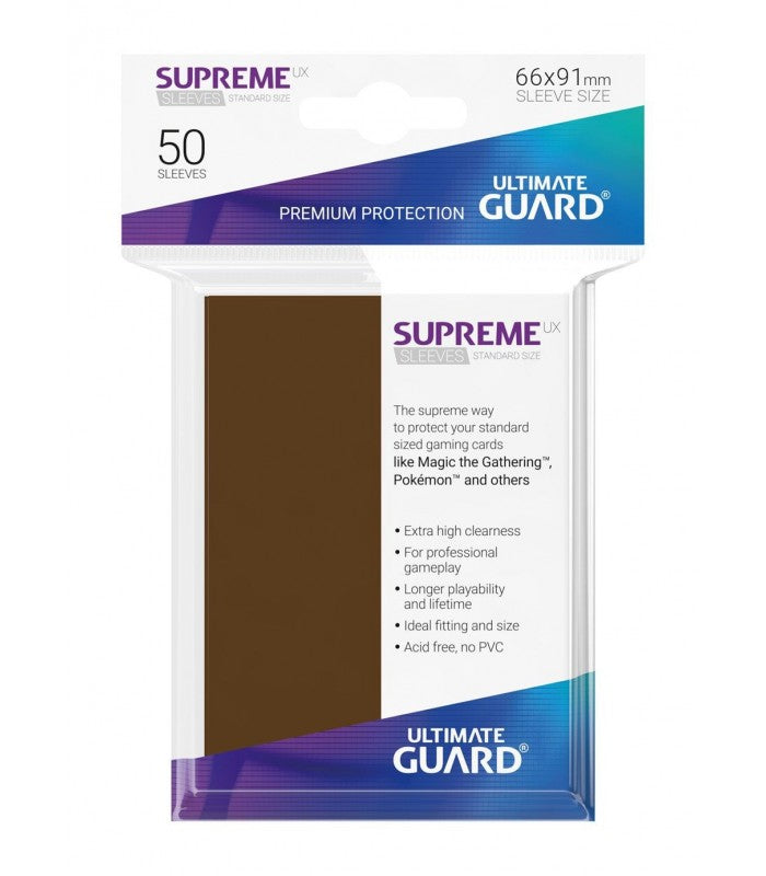 Ultimate Guard Supreme UX Sleeves Standard Size (50pcs)-Brown-Ultimate Guard-Ace Cards &amp; Collectibles