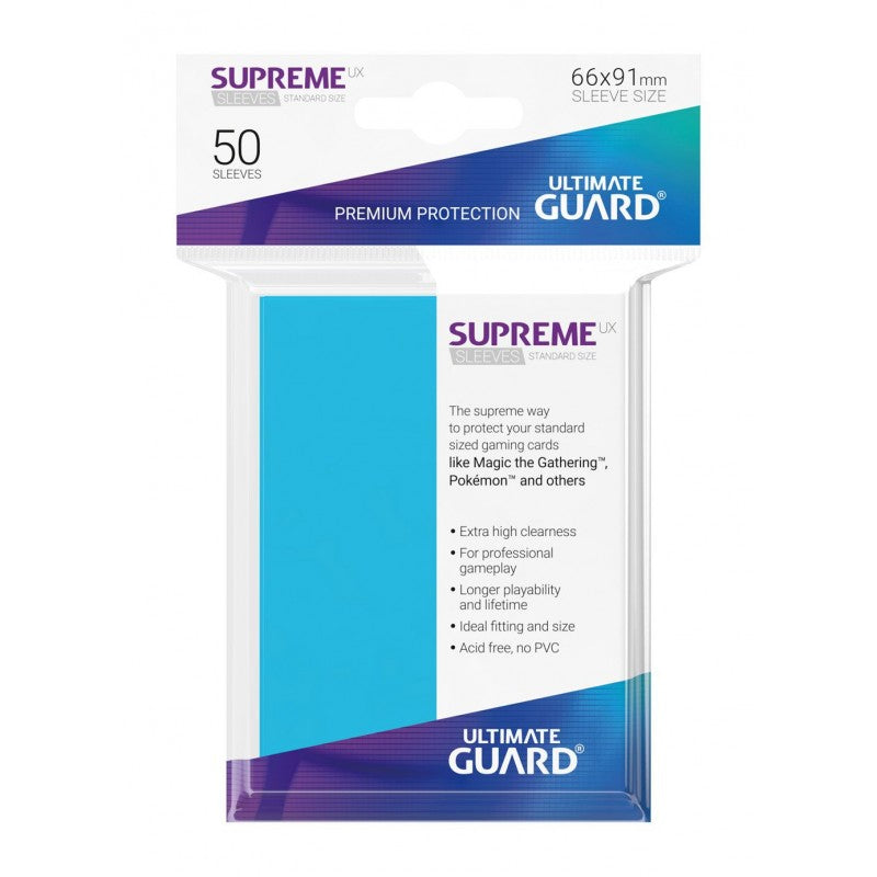 Ultimate Guard Supreme UX Sleeves Standard Size (50pcs)-Light Blue-Ultimate Guard-Ace Cards &amp; Collectibles