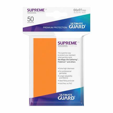 Ultimate Guard Supreme UX Sleeves Standard Size (50pcs)-Orange-Ultimate Guard-Ace Cards &amp; Collectibles