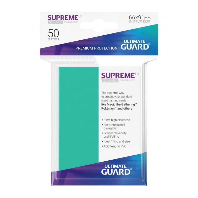 Ultimate Guard Supreme UX Sleeves Standard Size (50pcs)-Turquoise-Ultimate Guard-Ace Cards &amp; Collectibles