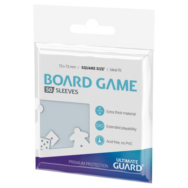 Ultimate Guard Premium Board Game Card Sleeve 50pcs Square Size [73mm X 73mm] (Clear)-Ultra PRO-Ace Cards & Collectibles