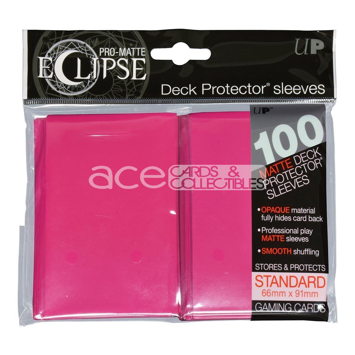 Ultra PRO Card Sleeve Pro-Matte Eclipse Standard 100ct-Hot Pink-Ultra PRO-Ace Cards &amp; Collectibles