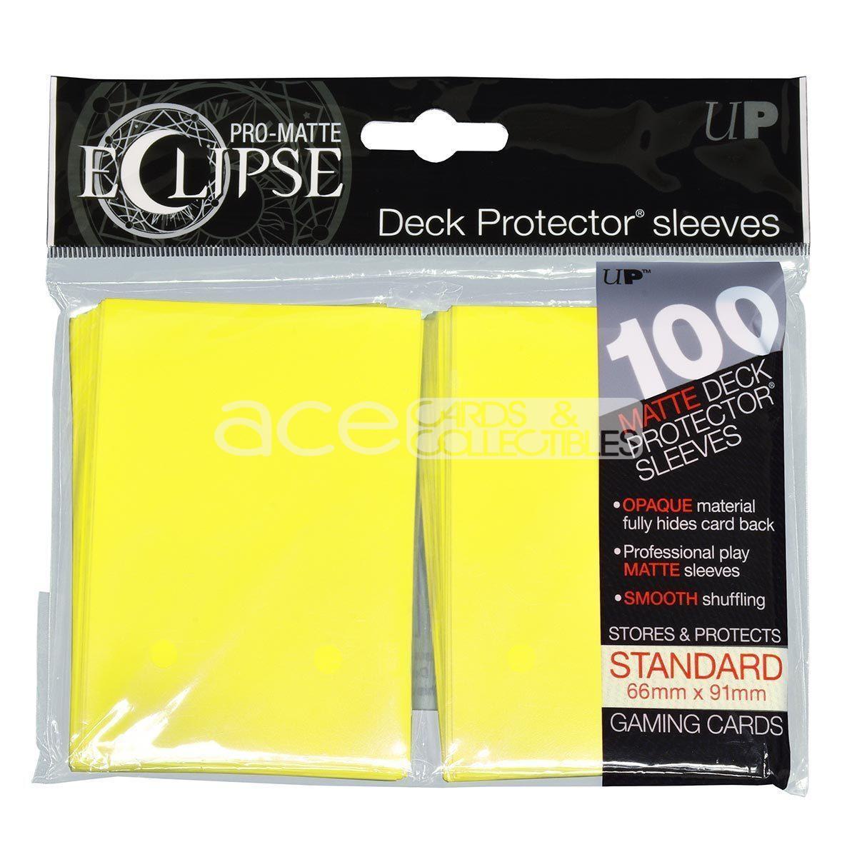 Ultra PRO Card Sleeve Pro-Matte Eclipse Standard 100ct-Lemon Yellow-Ultra PRO-Ace Cards &amp; Collectibles