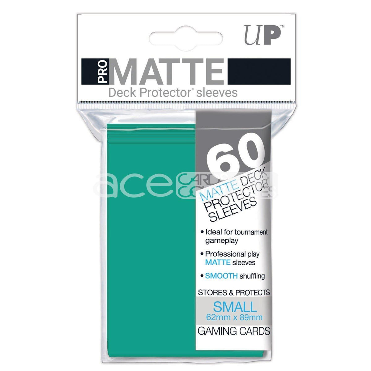 Ultra PRO Card Sleeve Pro-Matte Small 60ct-Aqua-Ultra PRO-Ace Cards &amp; Collectibles