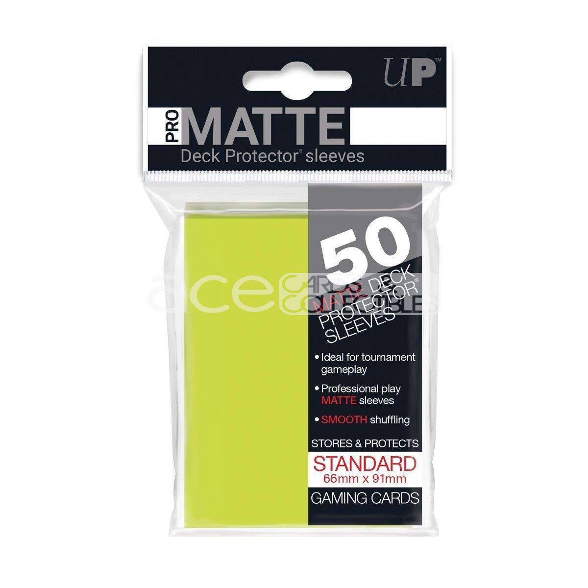 Ultra PRO Card Sleeve Pro-Matte Standard 50ct-Bright Yellow-Ultra PRO-Ace Cards &amp; Collectibles