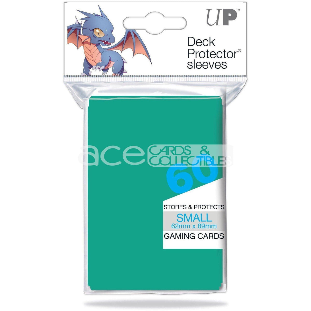 Ultra PRO Card Sleeve Solid Colour Small 60ct-Aqua-Ultra PRO-Ace Cards &amp; Collectibles