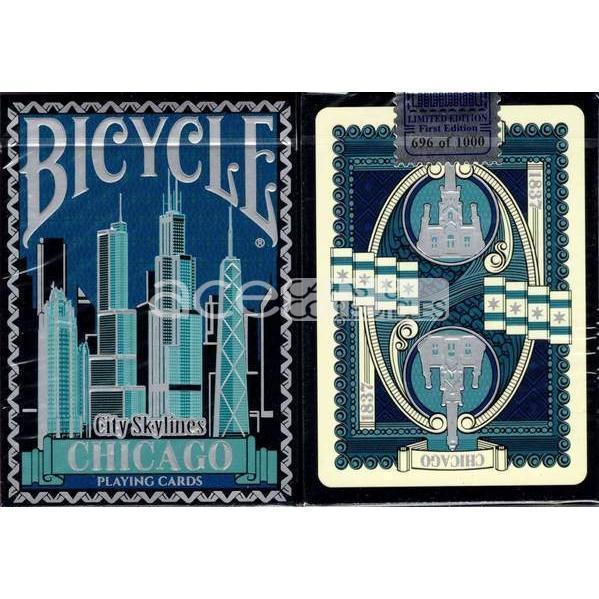 Bicycle City Skylines Limited Edition Numbered Seals Playing Cards-Chicago-United States Playing Cards Company-Ace Cards &amp; Collectibles