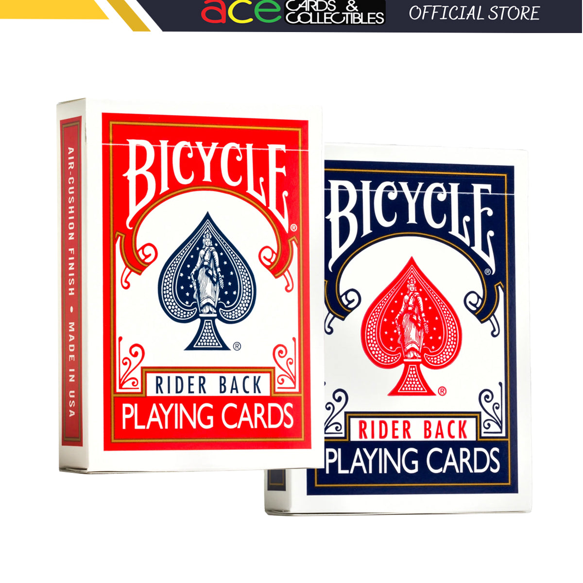 Bicycle Classic Standard Rider Back (Blue Seal Sticker)-Red-United States Playing Cards Company-Ace Cards & Collectibles