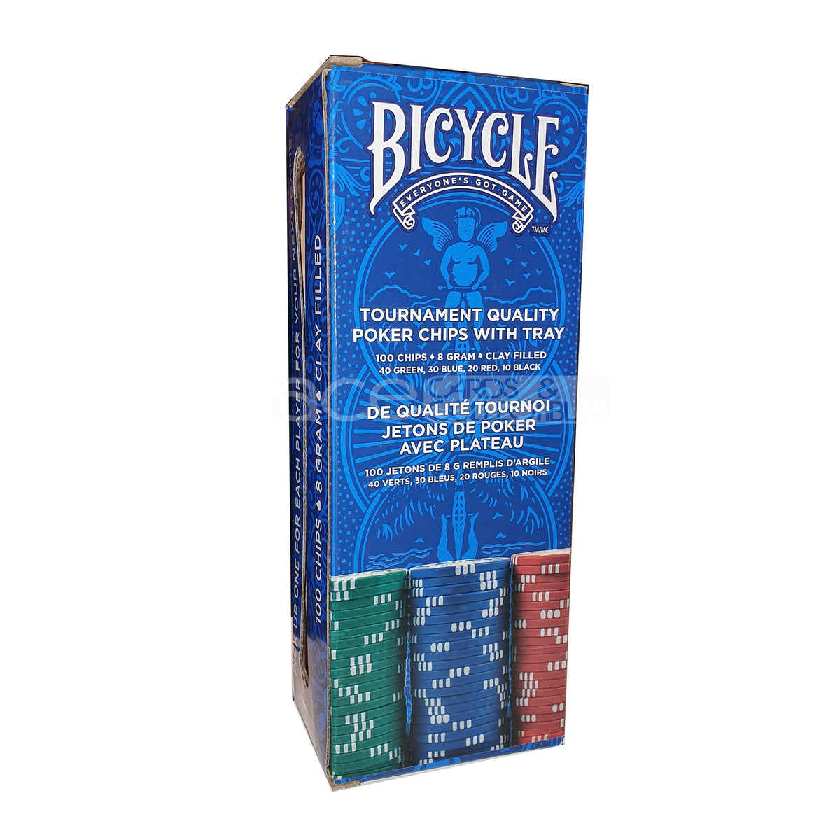 Bicycle Clay Poker Chips Filled 8 Gram (100pcs)-United States Playing Cards Company-Ace Cards &amp; Collectibles