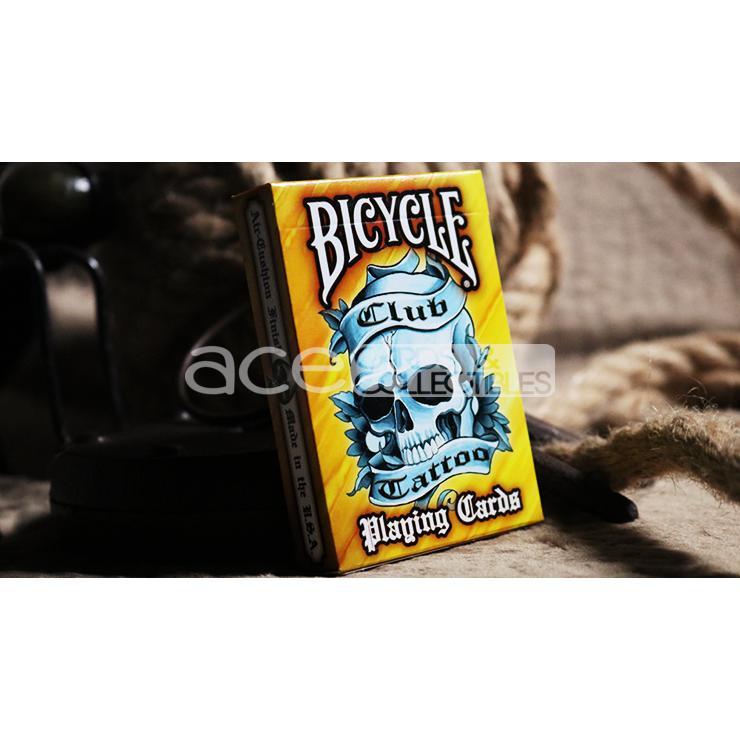 Bicycle Club Tattoo Playing Cards-Blue-United States Playing Cards Company-Ace Cards & Collectibles