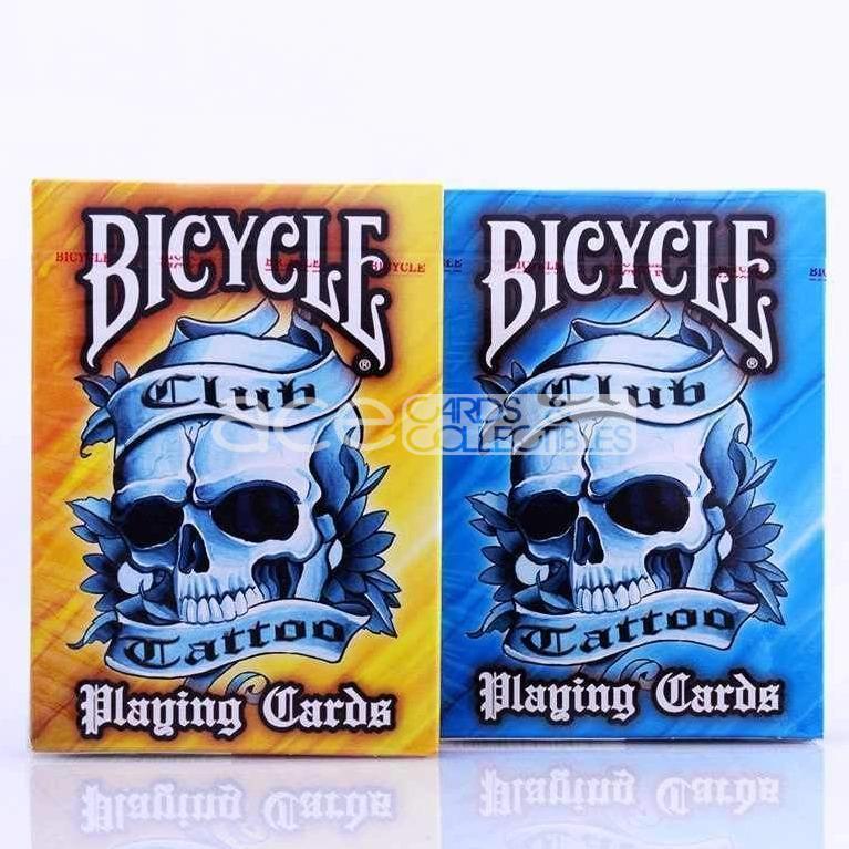 Bicycle Club Tattoo Playing Cards-Blue-United States Playing Cards Company-Ace Cards & Collectibles