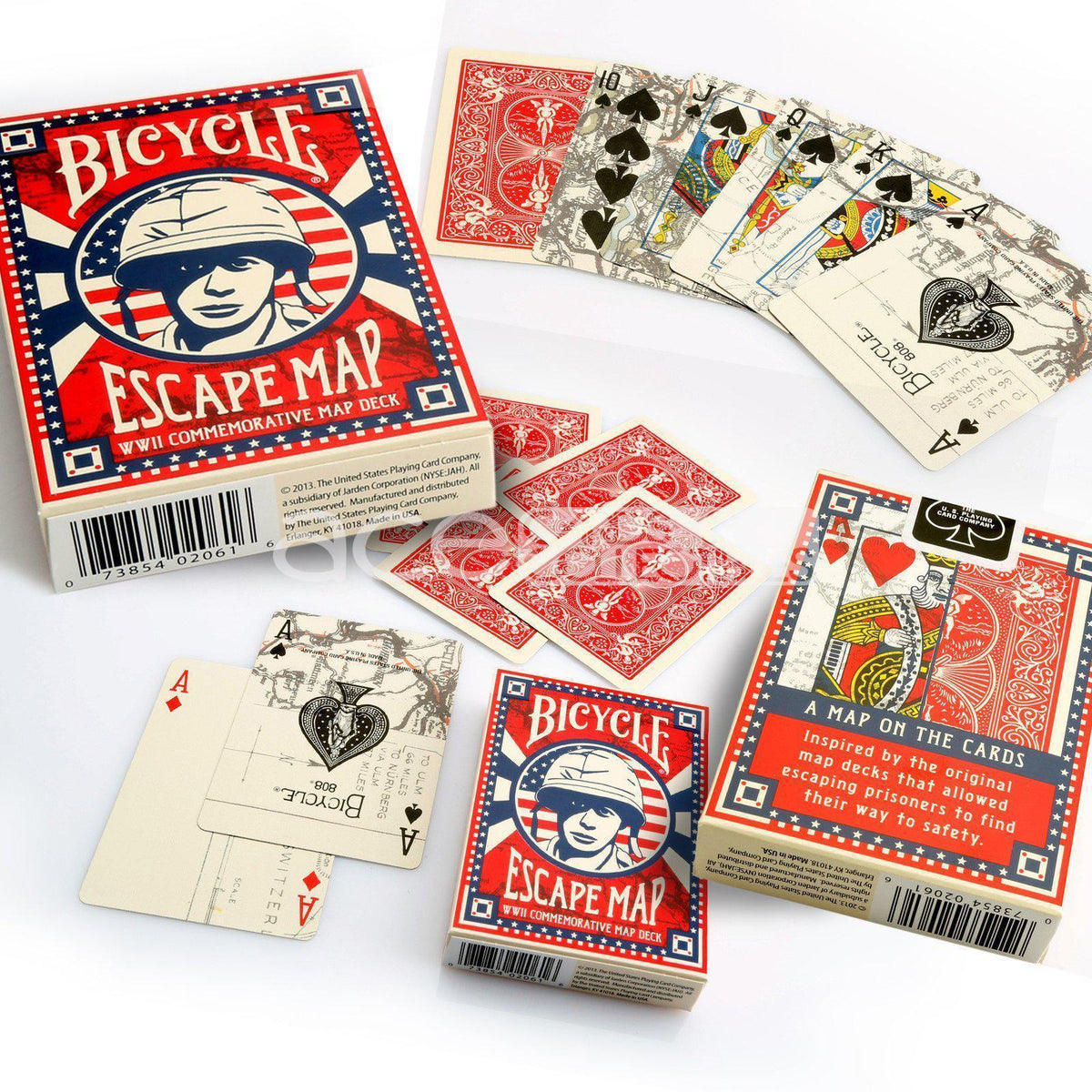 Bicycle Escape Map Playing Cards-United States Playing Cards Company-Ace Cards &amp; Collectibles