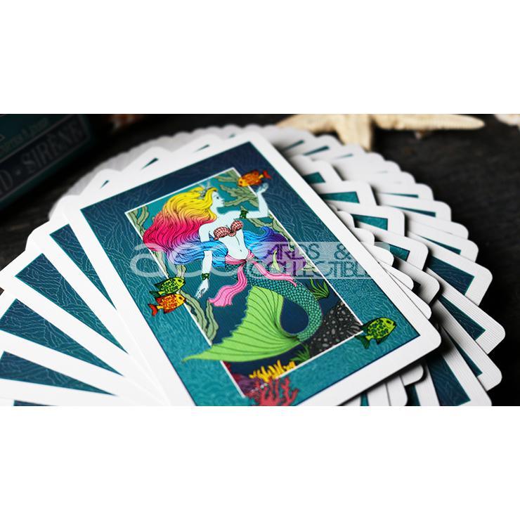 Bicycle Mermaid Sirene Playing Cards-Red-United States Playing Cards Company-Ace Cards &amp; Collectibles