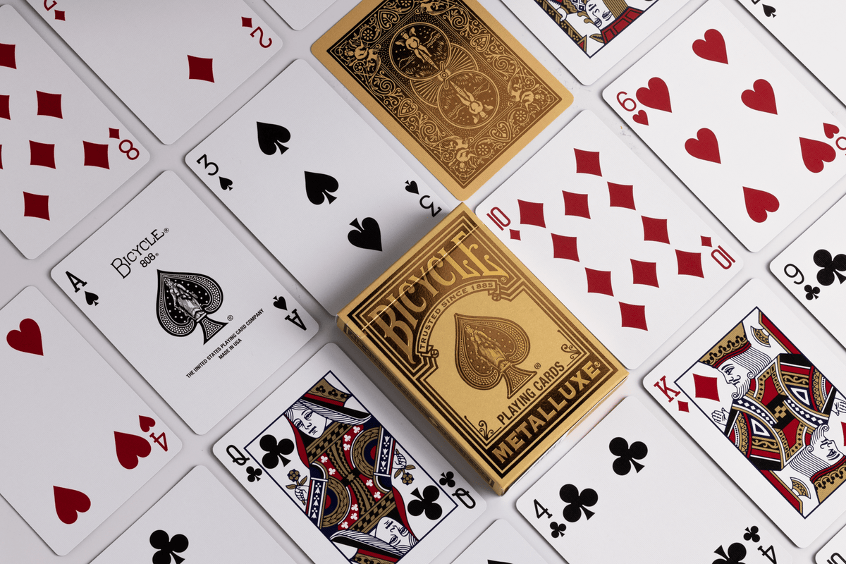 Bicycle Metalluxe Gold Playing Cards-United States Playing Cards Company-Ace Cards &amp; Collectibles