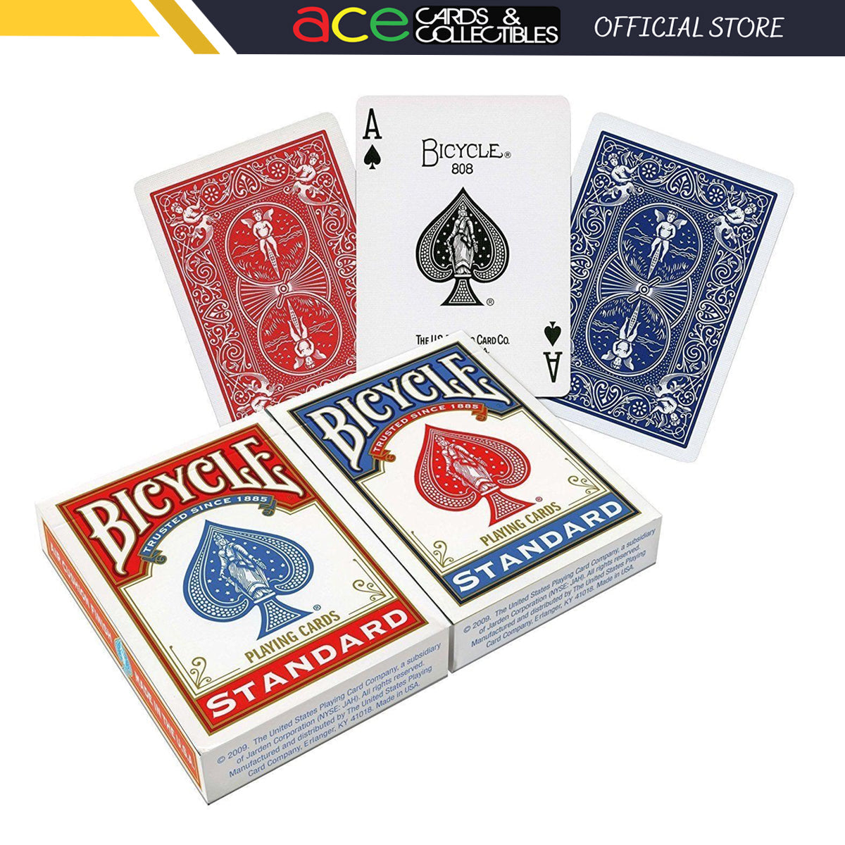 Bicycle Standard 2 decks Red &amp; Blue Playing Cards-United States Playing Cards Company-Ace Cards &amp; Collectibles