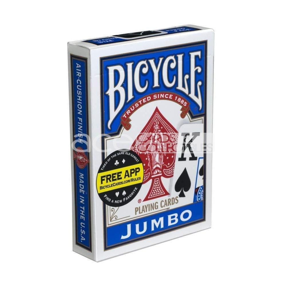 Bicycle Standard Size Jumbo Face Playing Cards-Blue-United States Playing Cards Company-Ace Cards &amp; Collectibles