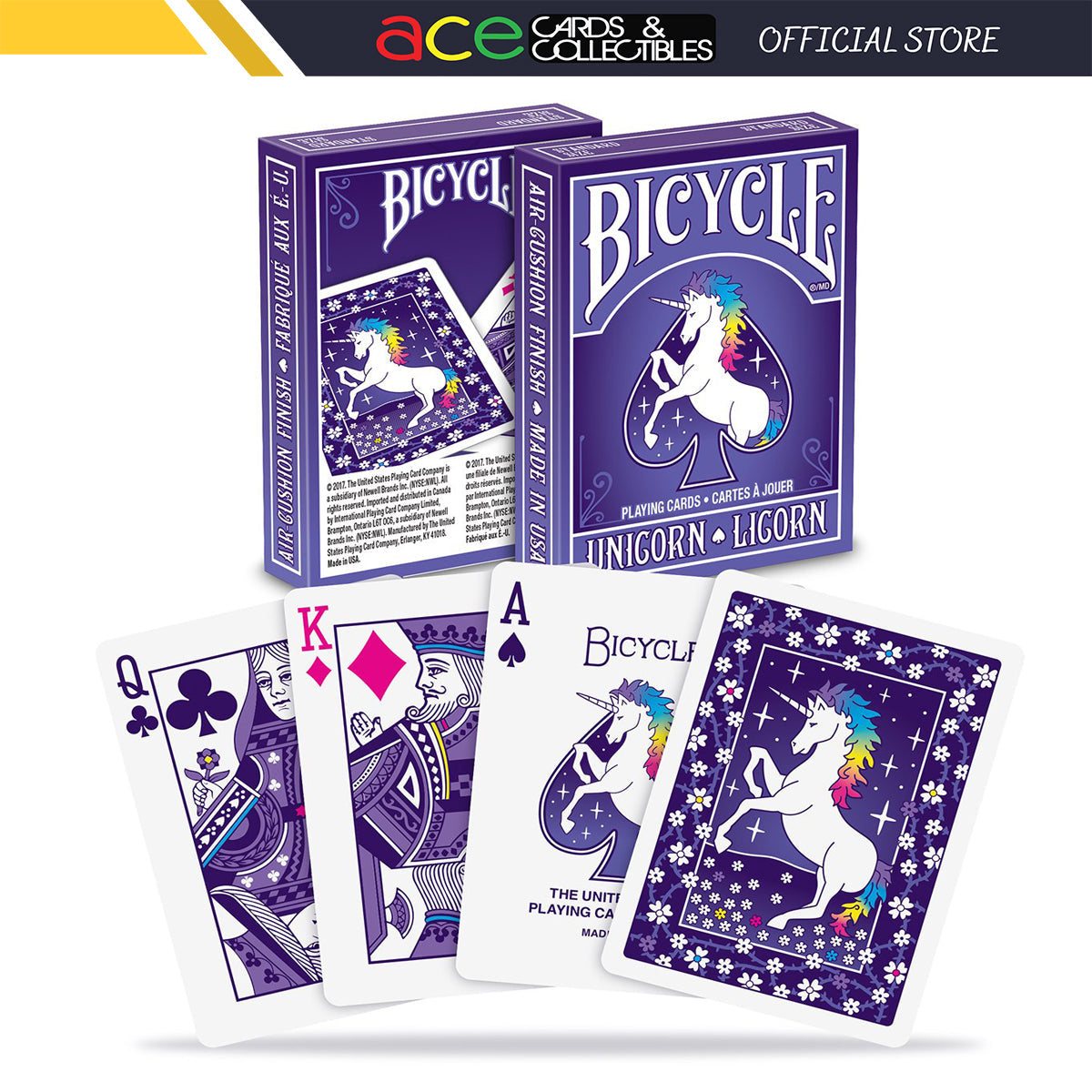 Bicycle Unicorn Playing Cards-Vintage Unicorn-United States Playing Cards Company-Ace Cards &amp; Collectibles