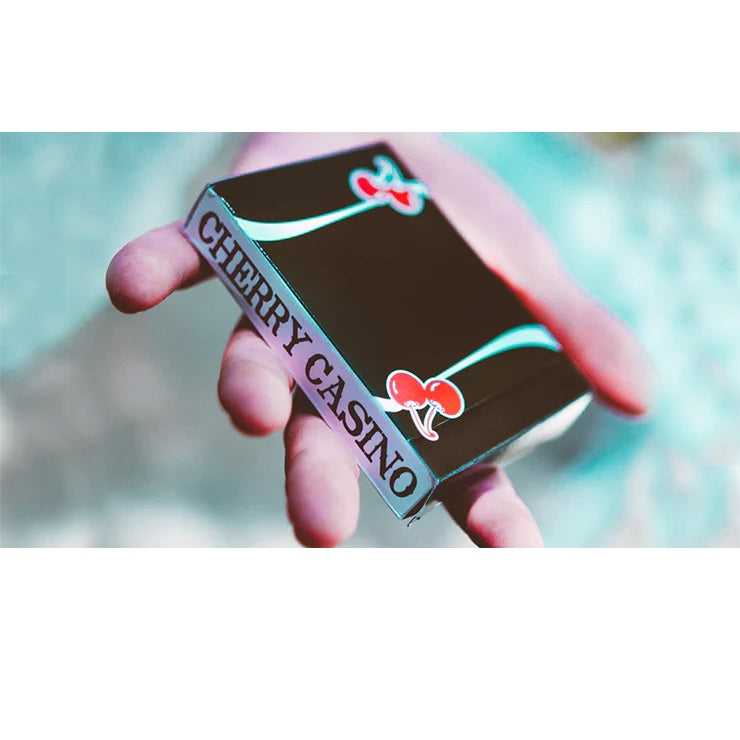 Cherry Casino Playing Cards-True Black (Black Hawk)-United States Playing Cards Company-Ace Cards & Collectibles