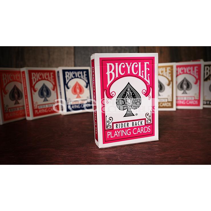 Colored Bicycle Rider Back Standard Size Playing Cards-Fuchsia-United States Playing Cards Company-Ace Cards & Collectibles