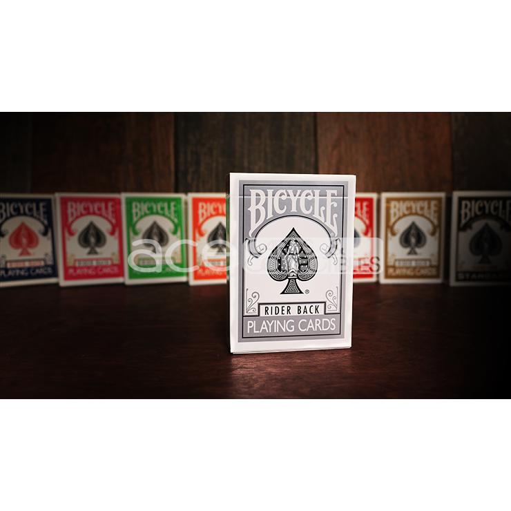 Colored Bicycle Rider Back Standard Size Playing Cards-Silver-United States Playing Cards Company-Ace Cards &amp; Collectibles