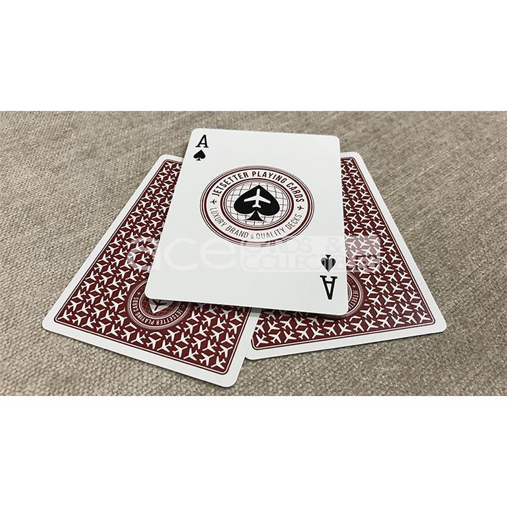 Jetsetter Premier Edition Playing Cards-Restricted Red-United States Playing Cards Company-Ace Cards &amp; Collectibles