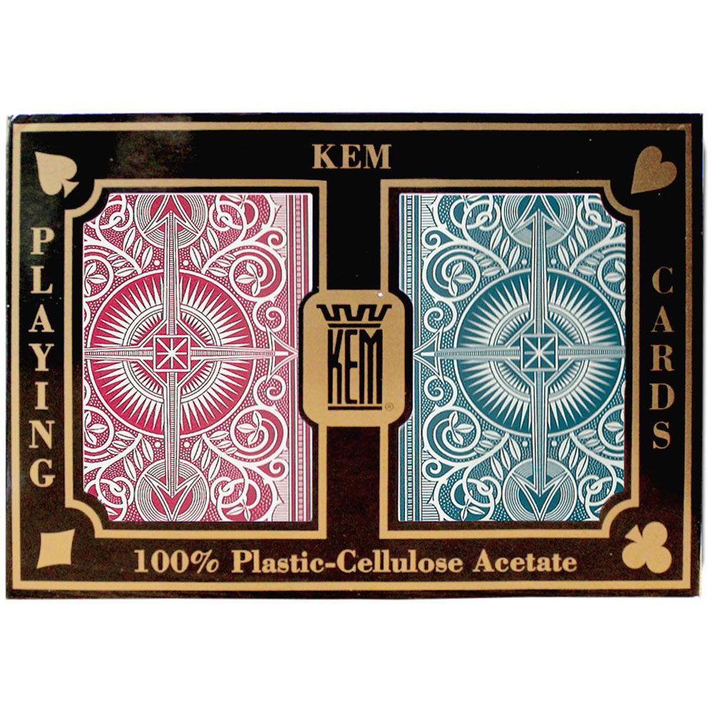 KEM Arrow (Red/Blue) - Wide Standard Playing Cards-United States Playing Cards Company-Ace Cards & Collectibles