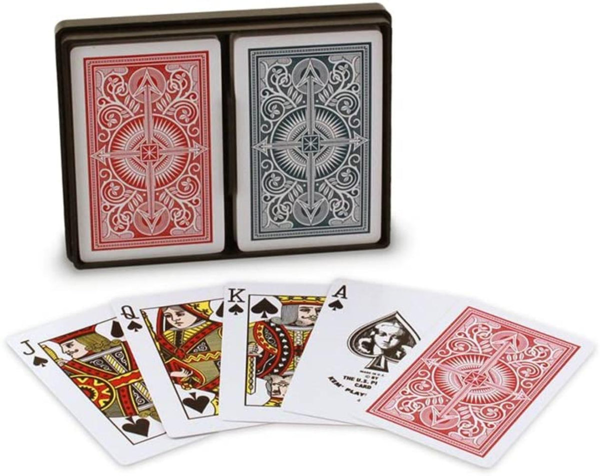 KEM Arrow (Red/Blue) - Wide Standard Playing Cards-United States Playing Cards Company-Ace Cards &amp; Collectibles