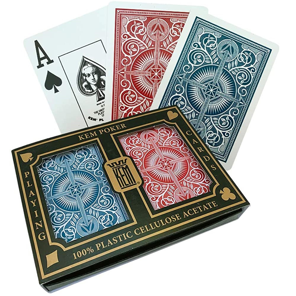 KEM Arrow (Red/Blue) - Wide Standard Playing Cards-United States Playing Cards Company-Ace Cards &amp; Collectibles