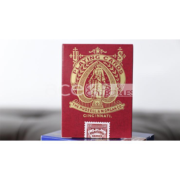 Late 19th Century Square Faro Limited Edition Playing Cards-Red-United States Playing Cards Company-Ace Cards & Collectibles