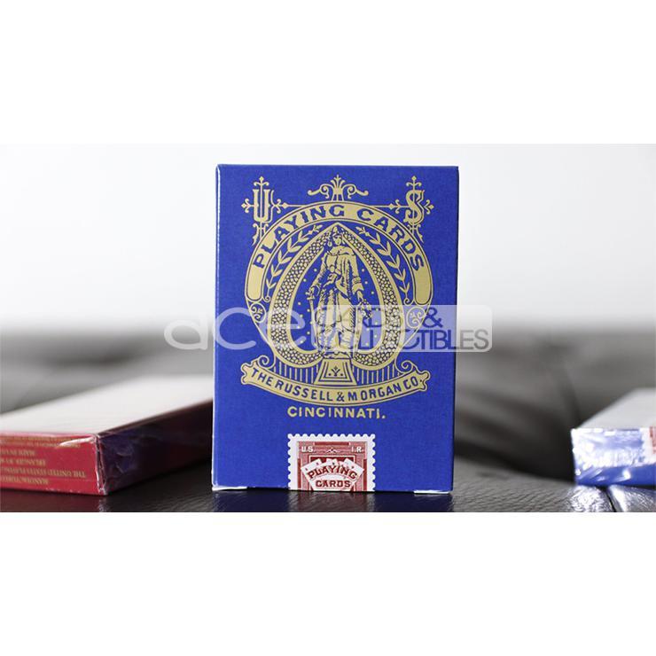 Late 19th Century Square Faro Limited Edition Playing Cards-Red-United States Playing Cards Company-Ace Cards & Collectibles