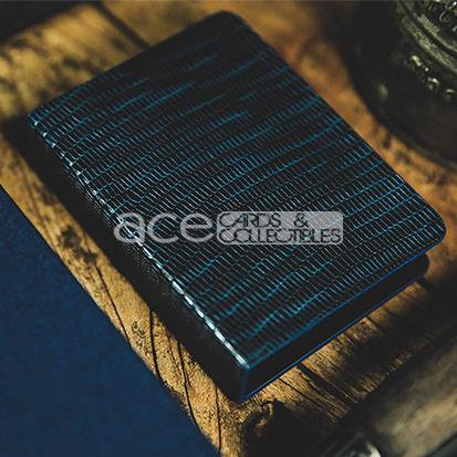 Lizard Grain Leather Clip (Black/Blue) By TCC-United States Playing Cards Company-Ace Cards &amp; Collectibles