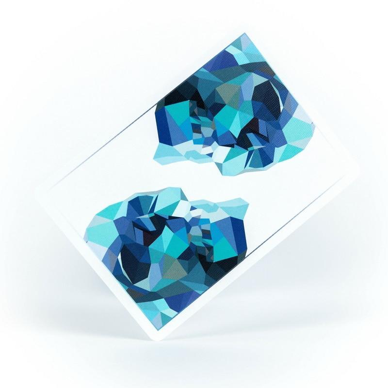 Memento Mori Blue Playing Cards-United States Playing Cards Company-Ace Cards & Collectibles