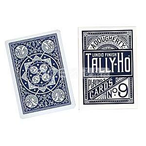 Tally-Ho Fan Back Playing Cards-Blue-United States Playing Cards Company-Ace Cards & Collectibles