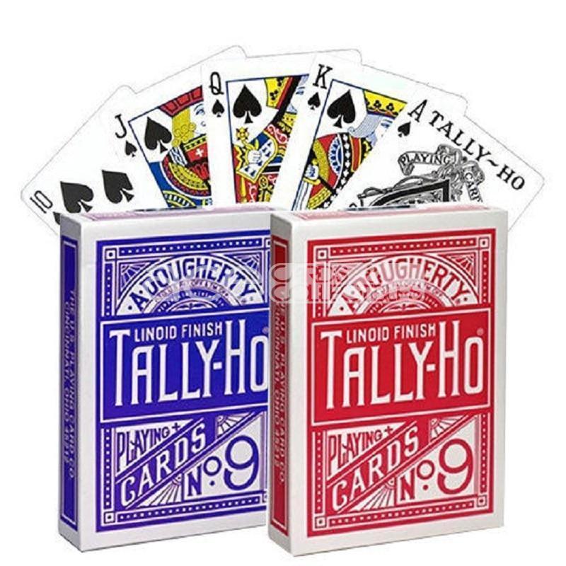Tally-Ho Fan Back Playing Cards-Blue-United States Playing Cards Company-Ace Cards & Collectibles
