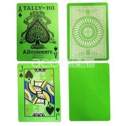 Tally-Ho Reverse Circle Back Playing Cards-Green-United States Playing Cards Company-Ace Cards &amp; Collectibles