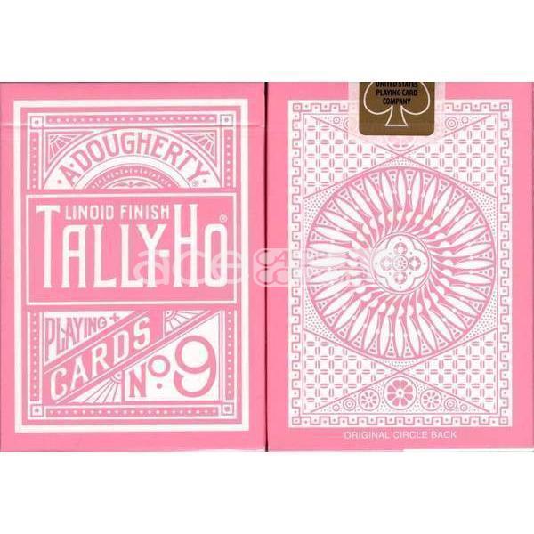 Tally-Ho Reverse Circle Back Playing Cards-Pink-United States Playing Cards Company-Ace Cards &amp; Collectibles