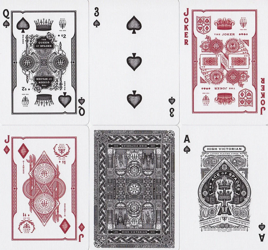 Theory11 High Victorian Playing Cards - Green Deck-United States Playing Cards Company-Ace Cards &amp; Collectibles