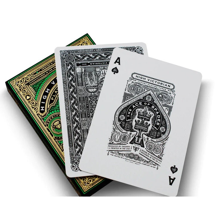Theory11 High Victorian Playing Cards - Green Deck-United States Playing Cards Company-Ace Cards & Collectibles