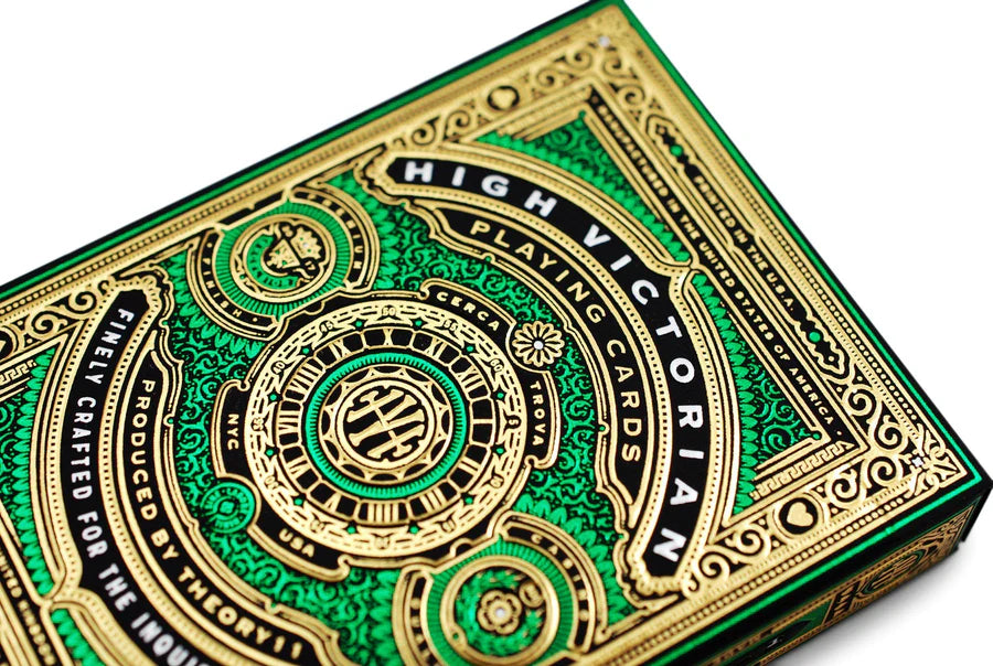Theory11 High Victorian Playing Cards - Green Deck-United States Playing Cards Company-Ace Cards &amp; Collectibles