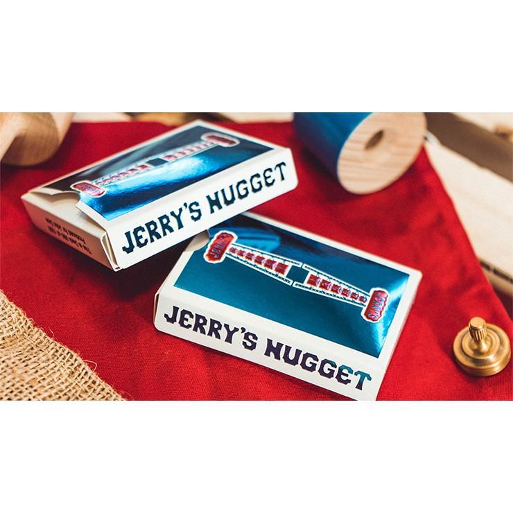 Vintage Feel Jerry's Nuggets Blue Foil Playing Cards-United States Playing Cards Company-Ace Cards & Collectibles