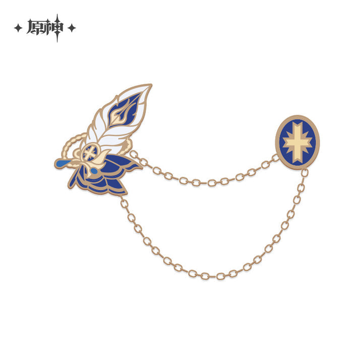 Genshin Impact Noblesse Oblige Artifact Pin &quot;Royal Plume&quot;-miHoYo-Ace Cards &amp; Collectibles