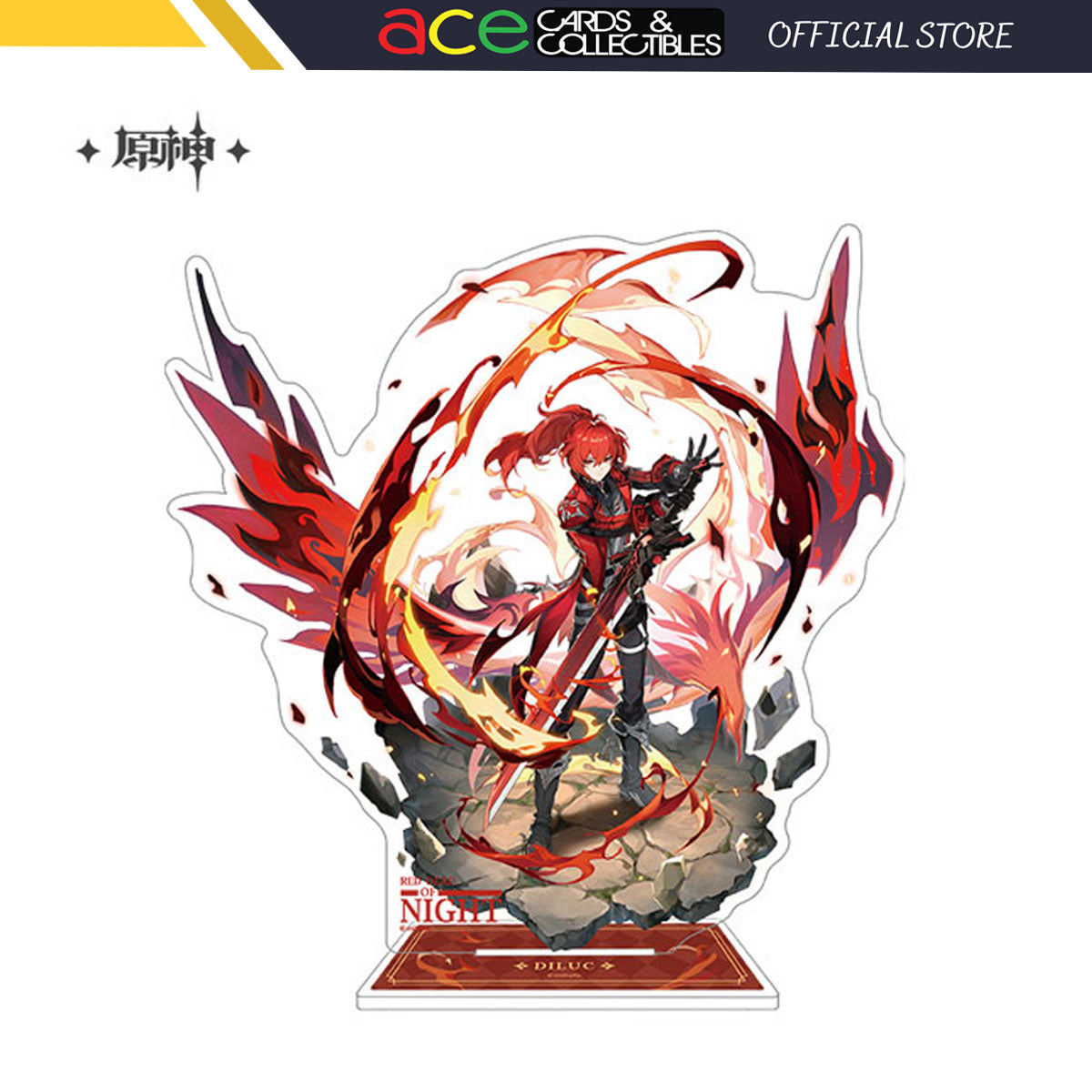 miHoYo -Genshin Impact- Red Dead of Night Theme Series Acrylic Ornament Stand &quot;Diluc&quot;-miHoYo-Ace Cards &amp; Collectibles
